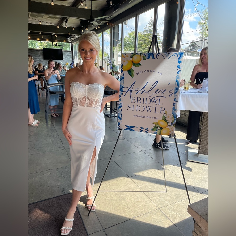White bridal dress